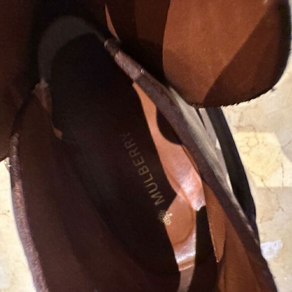 Mulberry brown leather booty with silver hardware. Size 10. Very gently worn - Picture 11 of 16